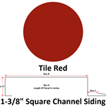26 Ga. 1-3/8^ Square Channel Siding (Custom Length)  Tile Red