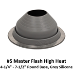 #5 Master Flash High Heat 4-1/4^ - 7-1/2^ Round Base  Grey Silicone