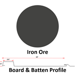 Board & Batten 10^ Wide 26 Ga.  Iron Ore