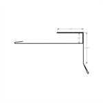 Metal Line Gable Starter F 1-1/2^ Face  Ebony Textured