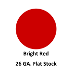 26 Ga. 48^ x 120^ Flat Stock  Bright Red