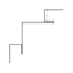 Inside Corner with J 4-1/4^ Face, 1-5/8^  Stone Grey