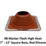 #8 Master Flash High Heat 7^ - 13^ Square Base  Red Silicone