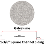 26 Ga. 1-3/8^ Square Channel Siding (Custom Length)  Galvalume