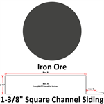 26 Ga. 1-3/8^ Square Channel Siding (Custom Length)  Iron Ore