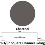 26 Ga. 1-3/8^ Square Channel Siding (Custom Length)  Charcoal
