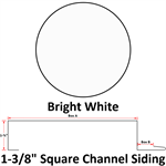26 Ga. 1-3/8^ Square Channel Siding  Bright White