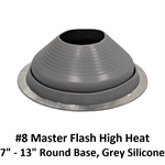 #8 Master Flash High Heat 7^ - 13^ Round Base  Grey Silicone