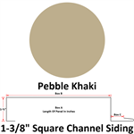 26 Ga. 1-3/8^ Square Channel Siding (Custom Length)  Pebble Khaki