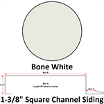 26 Ga. 1-3/8^ Square Channel Siding (Custom Length)  Bone White