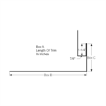 Jamb Trim with J, Flat (Custom Length)  Iron Ore