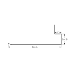 Jamb Trim with Kick 1^  Iron Ore