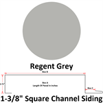 26 Ga. 1-3/8^ Square Channel Siding (Custom Length)  Regent Grey