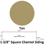 26 Ga. 1-3/8^ Square Channel Siding (Custom Length)  Tan