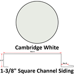 26 Ga. 1-3/8^ Square Channel Siding  Cambridge White
