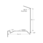 Drop-Face Eave Soffit/Fascia with J Vented  Iron Ore