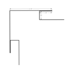 Outside Corner with J 4-1/4^  Barn Board Wood Grain
