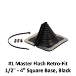 #1 Master Flash Retro-Fit 1/2^ - 4^ Square Base  Black