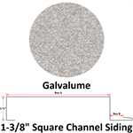 26 Ga. 1-3/8^ Square Channel Siding  Galvalume