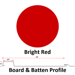 Board & Batten 10^ Wide 26 Ga.  Bright Red