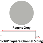 26 Ga. 1-3/8^ Square Channel Siding  Regent Grey