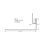 Jamb Trim with J, with Kick (Custom Length)  COLORBOND Charcoal