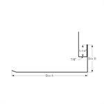Jamb Trim with J, with Kick  Iron Ore