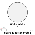 Board & Batten 10^ Wide 24 Ga.  White White