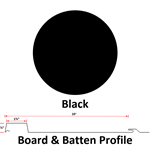 Board & Batten 10^ Wide 26 Ga.  Black
