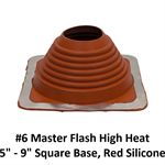 #6 Master Flash High Heat 5^ - 9^ Square Base  Red Silicone
