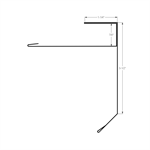 Gable Starter F Reroof 3-1/2^ Face  Iron Ore