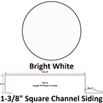 26 Ga. 1-3/8^ Square Channel Siding (Custom Length)  Bright White